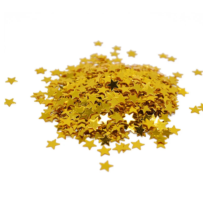 Gold Star Confetti 6mm & 10mm Acrylic Party Table Sprinkles 15g Party Confetti Sprinkles Babs