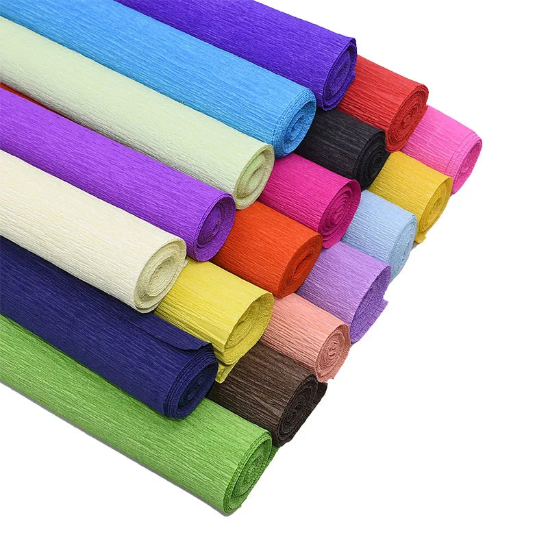 Colored Crepe Paper Roll 250x25cm – DIY Flowers & Gift Wrap Craft Paper Roll Babs