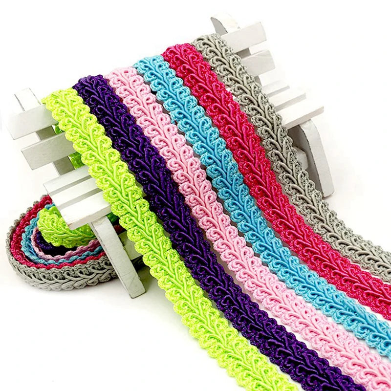 5M Centipede Braided Cotton Lace Trim 12mm – DIY Sewing Ribbon Lace Trim Ribbon Babs