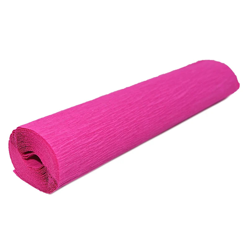 Colored Crepe Paper Roll 250x25cm – DIY Flowers & Gift Wrap Craft Paper Roll Babs Rose red