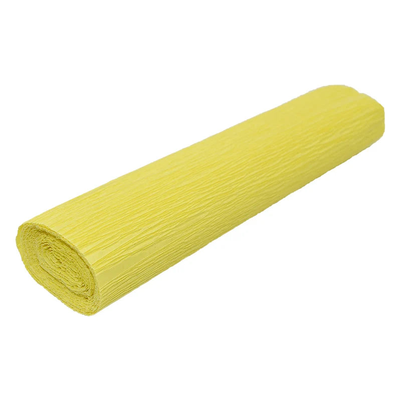 Colored Crepe Paper Roll 250x25cm – DIY Flowers & Gift Wrap Craft Paper Roll Babs Light yellow