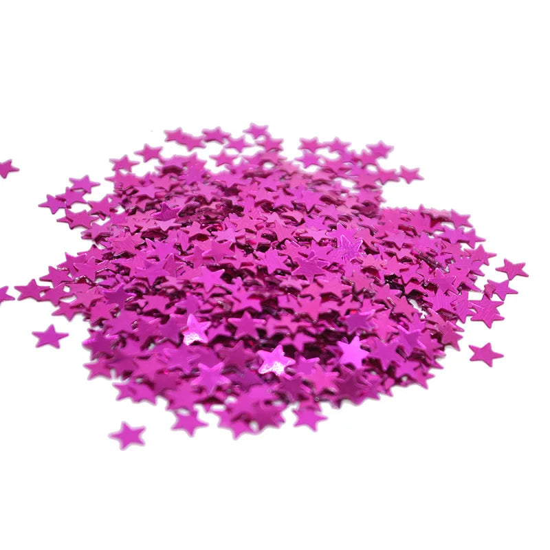 Gold Star Confetti 6mm & 10mm Acrylic Party Table Sprinkles 15g Party Confetti Sprinkles Babs Rose red 10mm 1000pcs