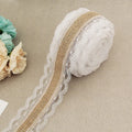 Natural Jute Burlap Lace Ribbon 25mm | Rustic Wedding Decor Craft Ribbon Babs A07 2M
