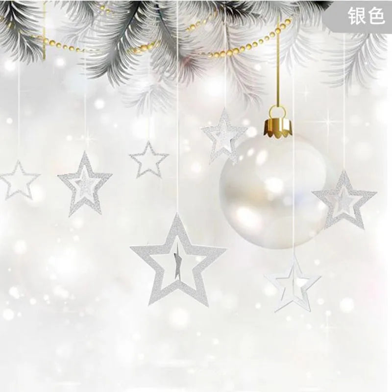Rose Gold Hollow Star Paper Garland Banner | Party Decoration Party Garland Banner Babs