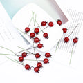 50/100Pcs Artificial Cherry Picks for Wreaths & Party Decor Artificial Fruit Picks Babs style 1 50pieces