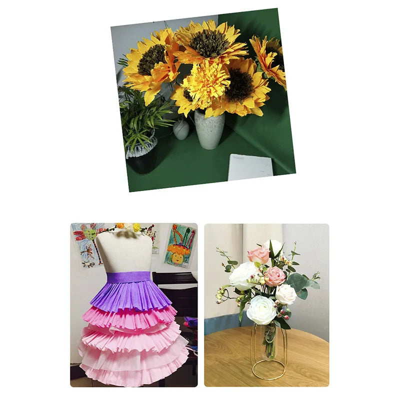 Colored Crepe Paper Roll 250x25cm – DIY Flowers & Gift Wrap Craft Paper Roll Babs