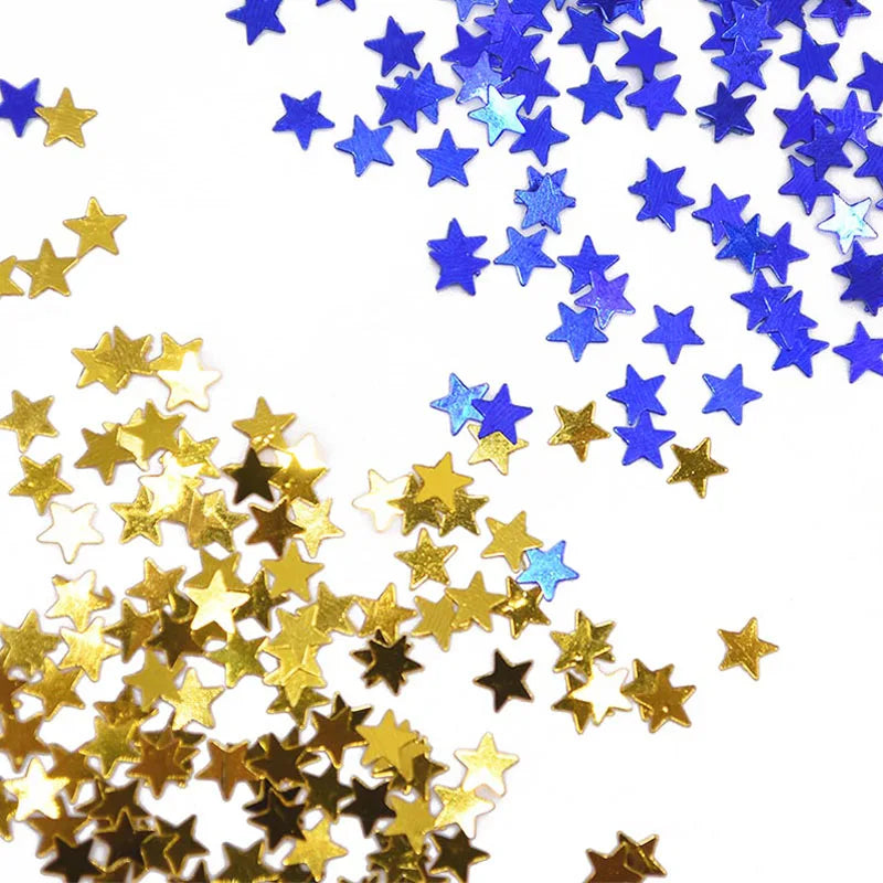 Gold Star Confetti 6mm & 10mm Acrylic Party Table Sprinkles 15g Party Confetti Sprinkles Babs