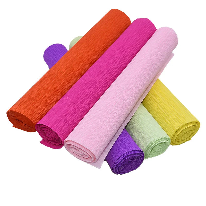 Colored Crepe Paper Roll 250x25cm – DIY Flowers & Gift Wrap Craft Paper Roll Babs
