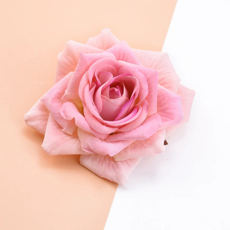Velvet Artificial Rose Heads 5/50/100pcs – Wedding & Home Decor Artificial Flower Heads Babs 4 5 Pieces