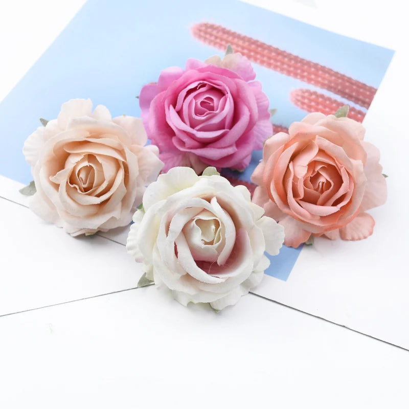 Velvet Silk Rose Heads – Artificial Flowers for Wedding & Décor Artificial Flower Heads Babs