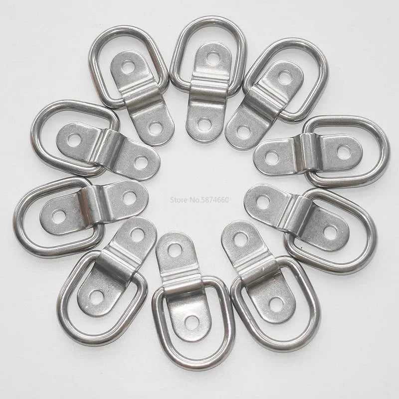 10-Pack D-Ring Tie Down Lashing Rings – Galvanized Steel, 6000 lb Cargo Lashing Ring Babs