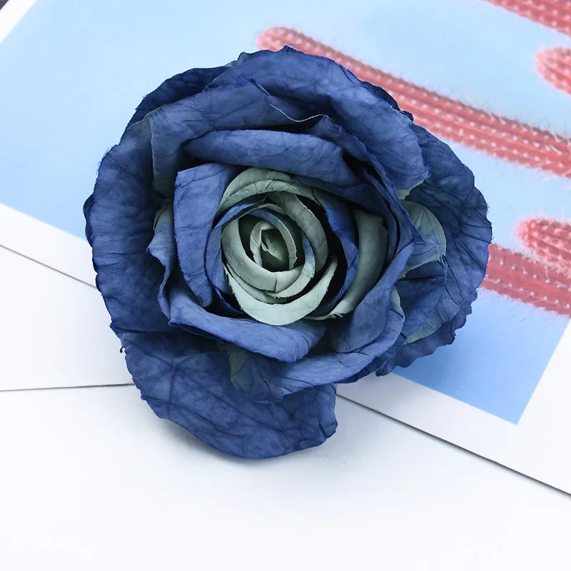 Silk Rose Heads 5/10pcs – Wedding & Home Décor Flowers Artificial Silk Flowers Babs color 9 5pieces