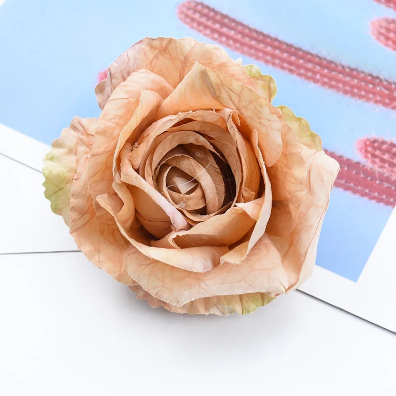 Silk Rose Heads 5/10pcs – Wedding & Home Décor Flowers Artificial Silk Flowers Babs color 10 5pieces