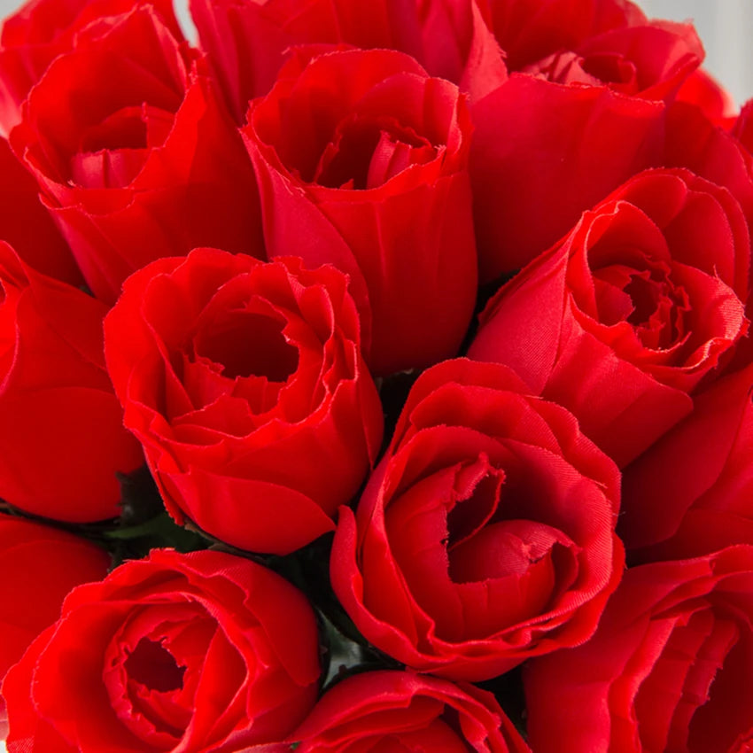 10 Pc Artificial Red Silk Roses Bouquet – Wedding & Home Décor Artificial Silk Roses Babs