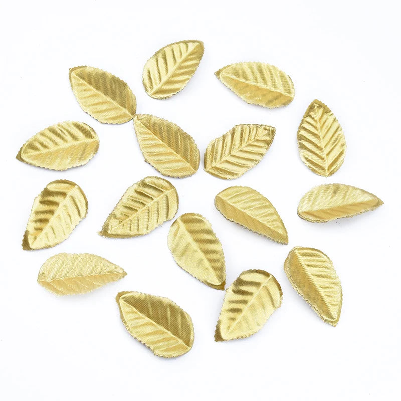 Silk Rose Gold Artificial Leaves 200/500 Pcs – Wedding Décor Artificial Silk Leaves Babs