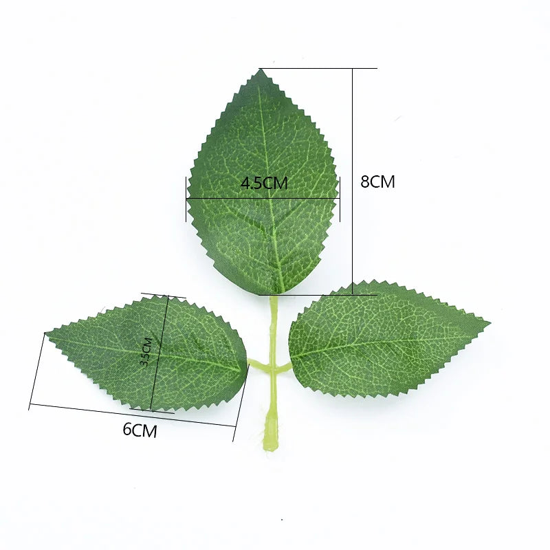 Silk Rose Leaves Artificial Plants 20/50 Pcs – Wedding & Home Decor Artificial Silk Leaves Babs