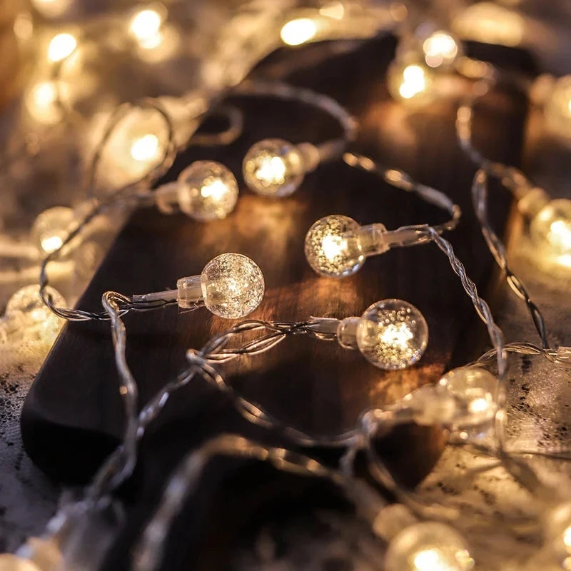 LED Fairy Bubble Ball String Lights – Battery Powered Garland LED String Lights Babs warm white 1.5M 10LED