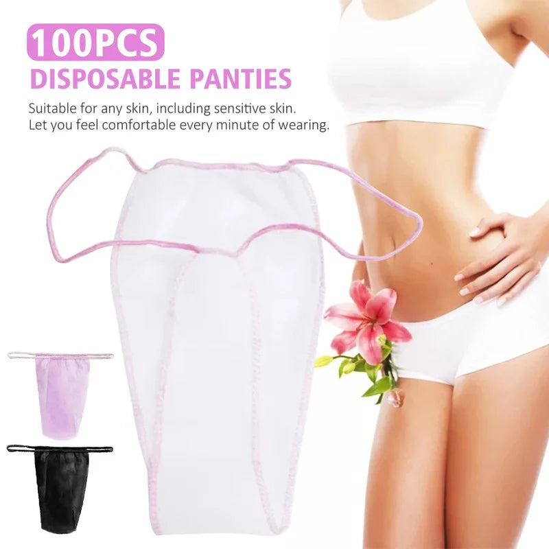 100Pcs Disposable Thong Panties – Spa, Salon & Tanning Use Disposable Thong Panties Babs