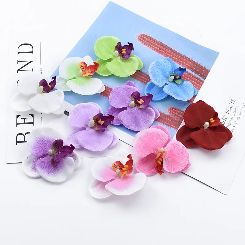 Silk Butterfly Orchid Artificial Flowers 20/50 Pcs – DIY & Wedding Artificial Silk Flowers Babs