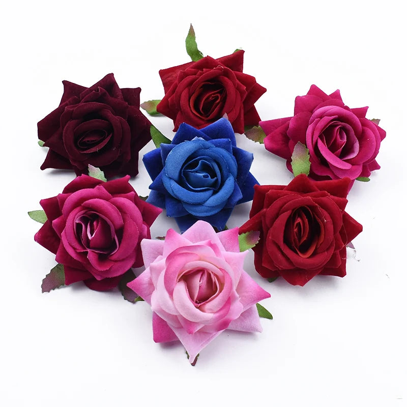Silk Artificial Rose Flower Heads – Wedding & Home Décor 10/30 Pcs Artificial Flower Heads Babs