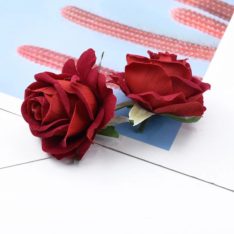 Velvet Silk Rose Heads – Artificial Flowers for Wedding & Décor Artificial Flower Heads Babs color 8 20 Pieces
