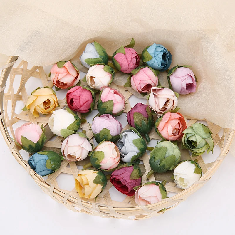 Silk Rose Artificial Flower Heads 10/50 Pcs – Wedding & Home Decor Artificial Flower Heads Babs