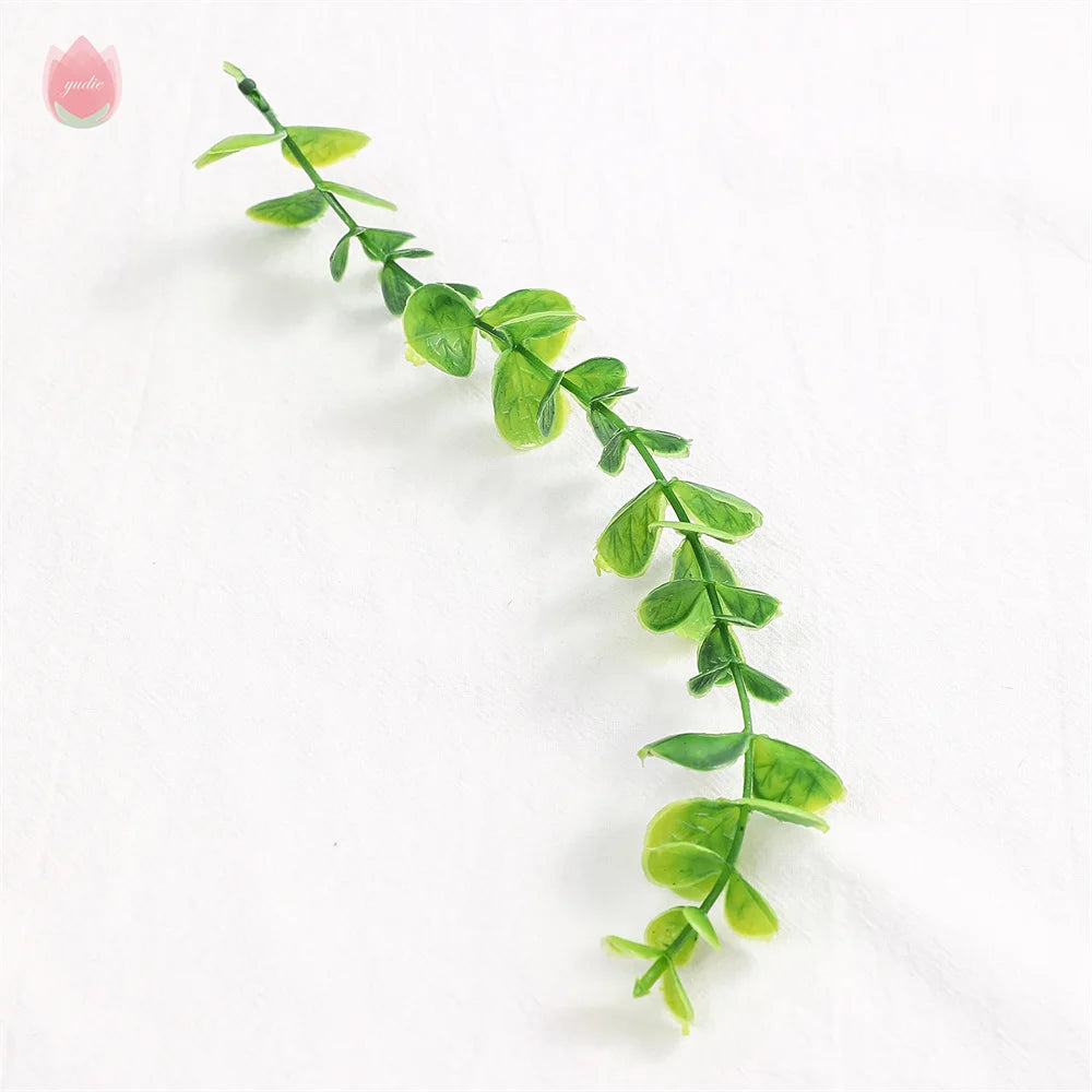 10pcs Artificial Fern & Eucalyptus Silk Leaves for Home & Wedding Artificial Silk Leaves Babs A-4