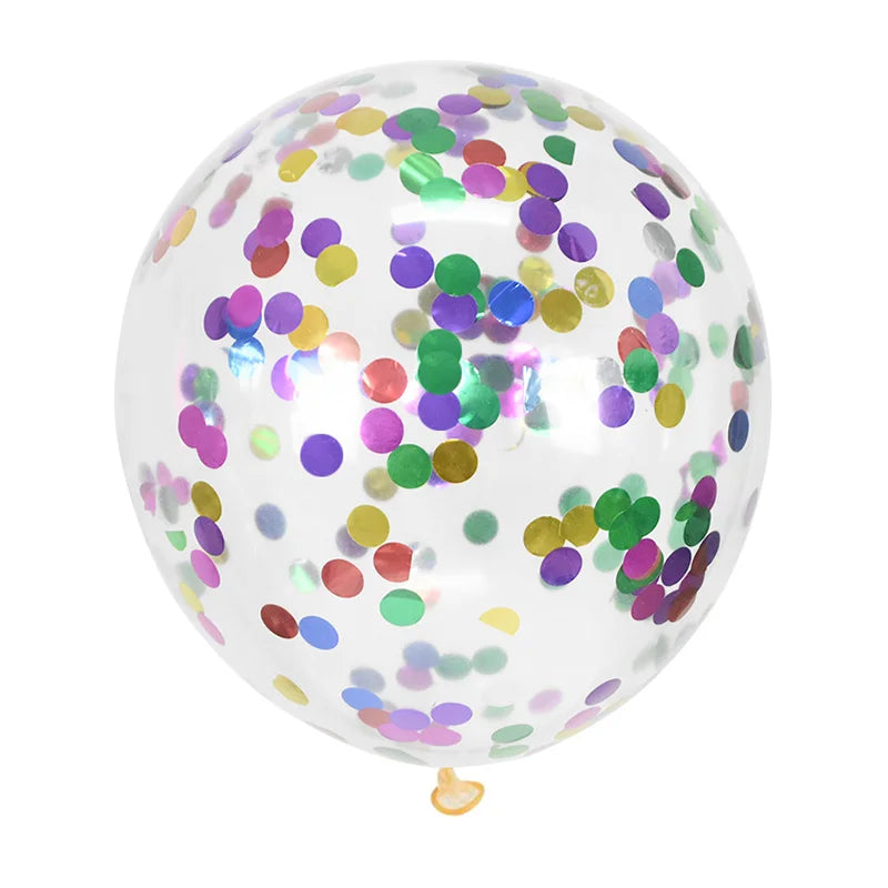 Gold Confetti Latex Balloons – Clear Glitter Party Decorations Party Balloons Babs multicolor 10pcs
