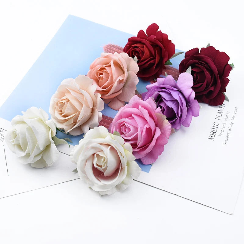 Velvet Silk Rose Heads – Artificial Flowers for Wedding & Décor Artificial Flower Heads Babs