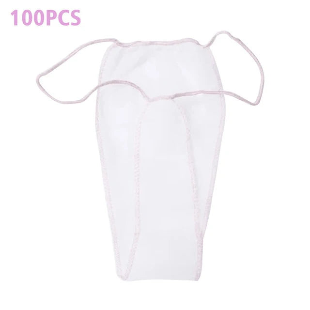 100Pcs Disposable Thong Panties – Spa, Salon & Tanning Use Disposable Thong Panties Babs WHITE 100Pcs