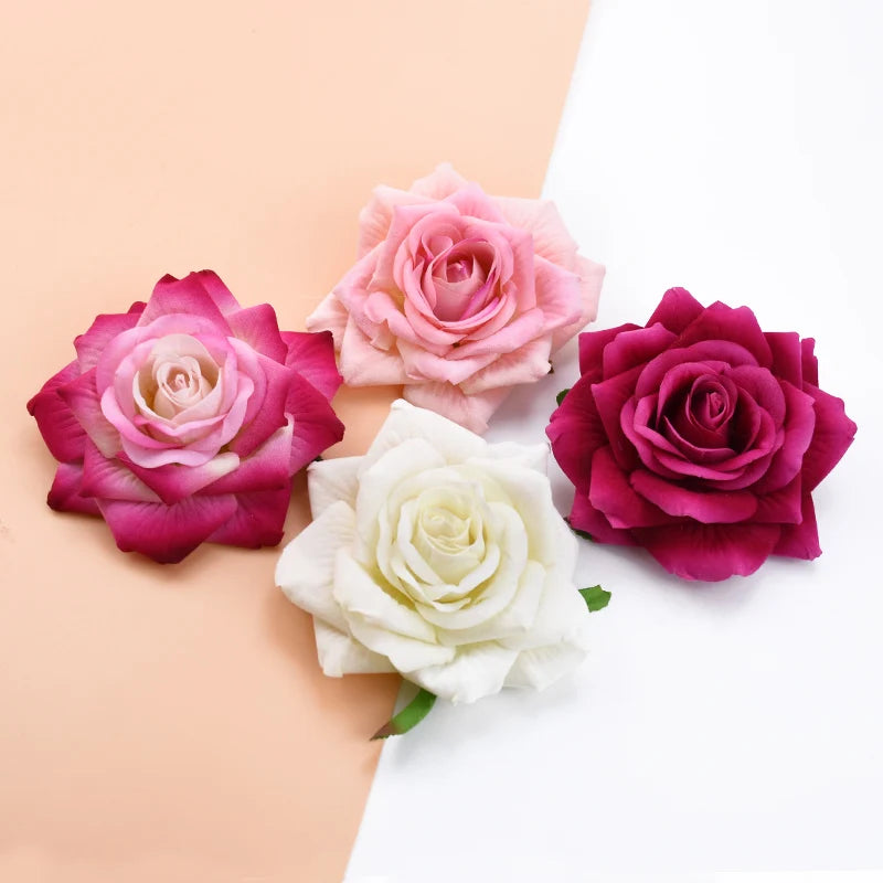 Velvet Artificial Rose Heads 5/50/100pcs – Wedding & Home Decor Artificial Flower Heads Babs