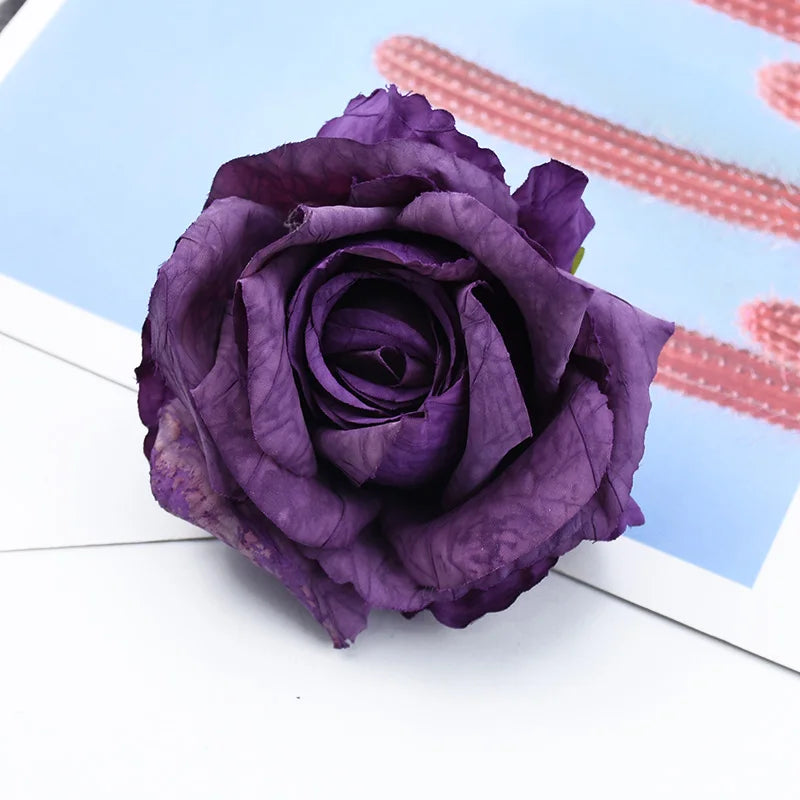 Silk Rose Heads 5/10pcs – Wedding & Home Décor Flowers Artificial Silk Flowers Babs color 2 5pieces