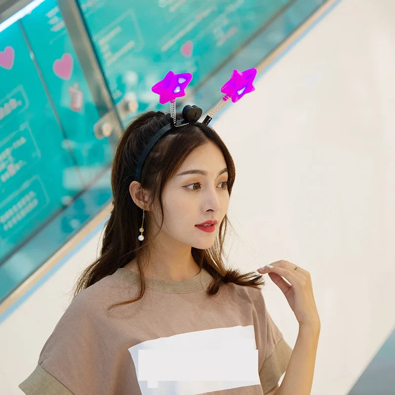LED Star Headband Glow Hairband for Parties, Cosplay & Kids LED Party Headband Babs