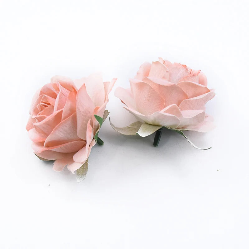 Silk Rose Heads Artificial Flowers – Wedding & Home Décor Artificial Silk Flowers Babs Orange 30 PCS