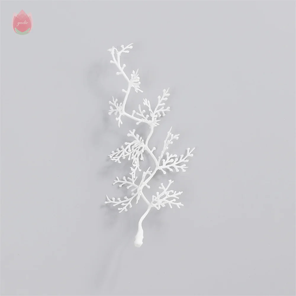 10pcs Artificial Fern & Eucalyptus Silk Leaves for Home & Wedding Artificial Silk Leaves Babs B-8