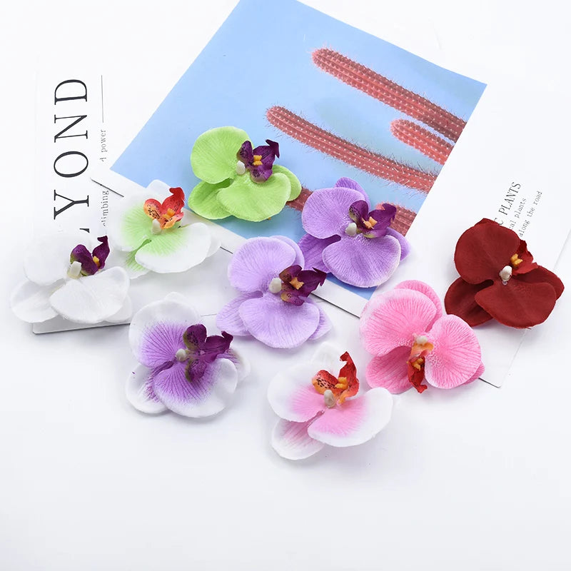 Silk Butterfly Orchid Artificial Flowers 20/50 Pcs – DIY & Wedding Artificial Silk Flowers Babs