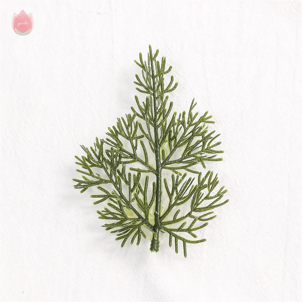 10pcs Artificial Fern & Eucalyptus Silk Leaves for Home & Wedding Artificial Silk Leaves Babs A-12