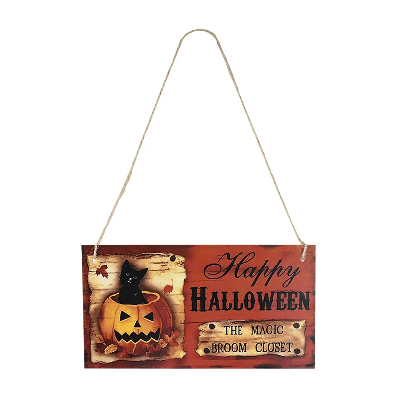Halloween Wooden Ornaments Pumpkin Ghost Hanging Pendants Halloween Hanging Ornaments Babs M