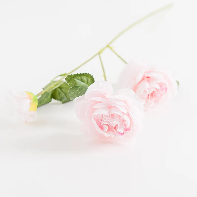 Long Stem Silk Artificial Rose Bouquet | 1-3 Pcs Fake Flowers Artificial Flower Bouquet Babs Pink 1pc