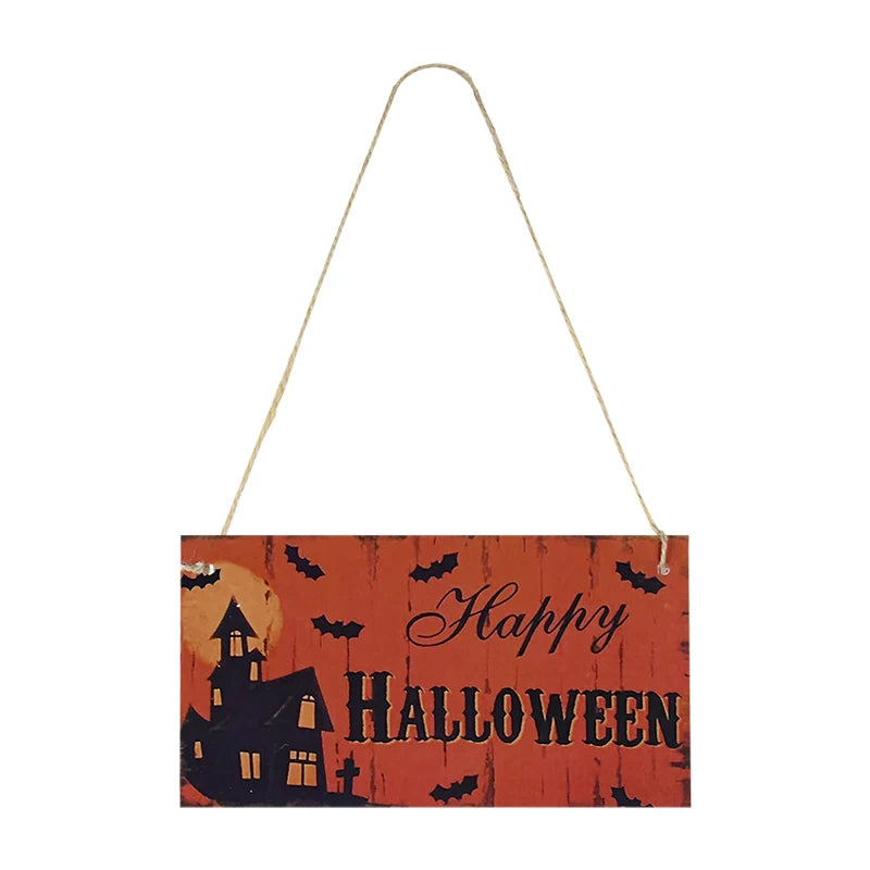 Halloween Wooden Ornaments Pumpkin Ghost Hanging Pendants