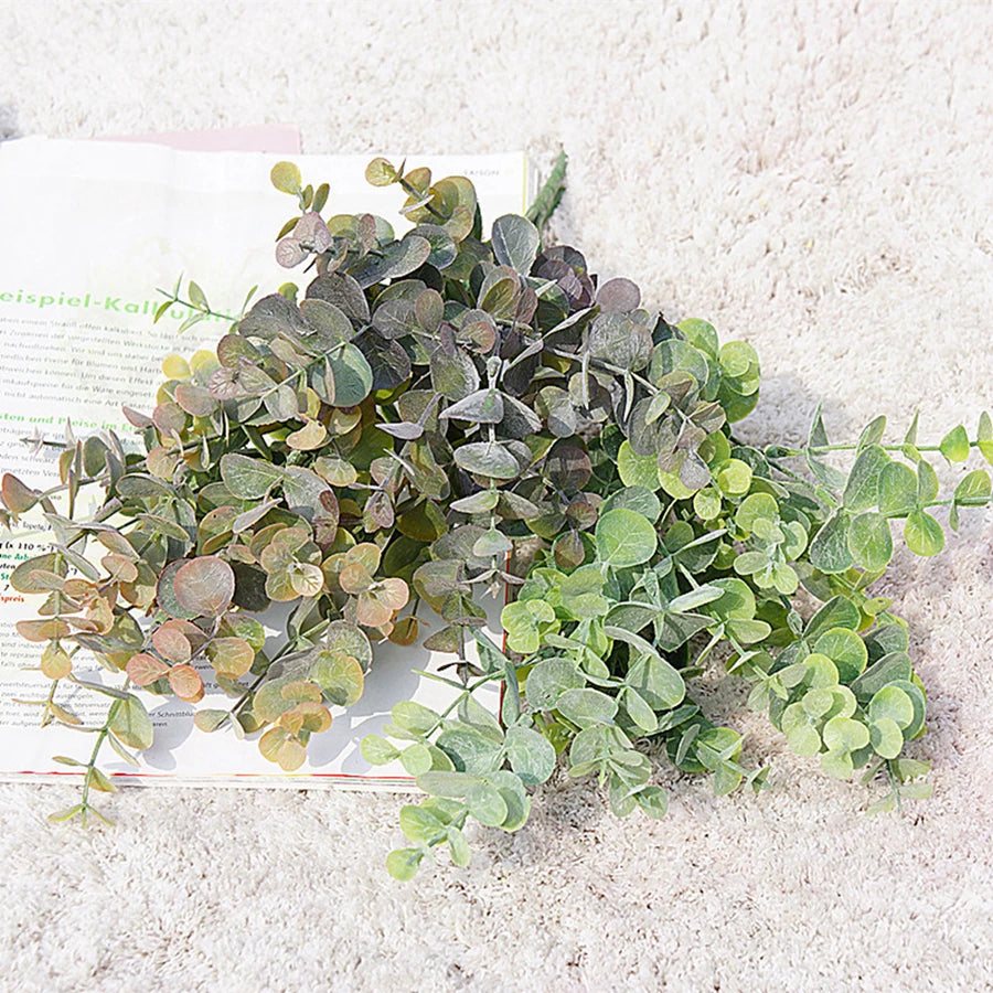 Faux Eucalyptus Branch – Artificial Green Leaves for Home Décor Artificial Plant Decor Babs