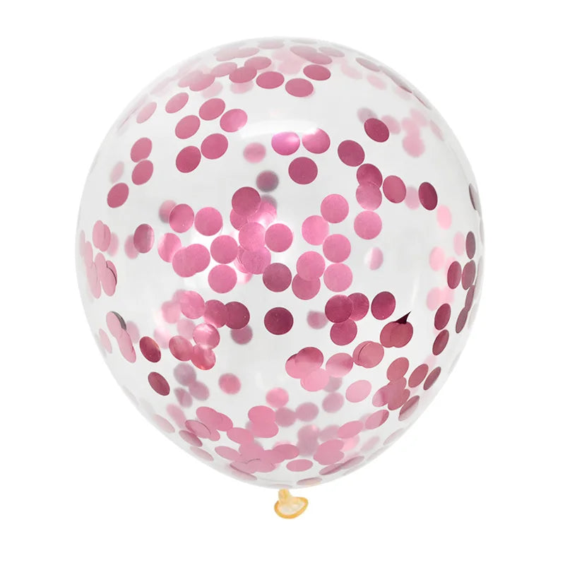 Gold Confetti Latex Balloons – Clear Glitter Party Decorations Party Balloons Babs pink 20pcs