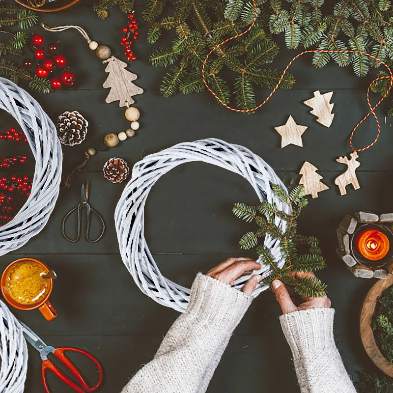 White Rattan Wreath Ring 10–30cm | DIY Easter & Wedding Decor Decorative Wreath Ring Babs