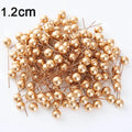 Artificial Pearl Berry Stamens for Wedding & DIY Décor | 50-200 Pcs Artificial Flower Stamens Babs Gold 50pcs
