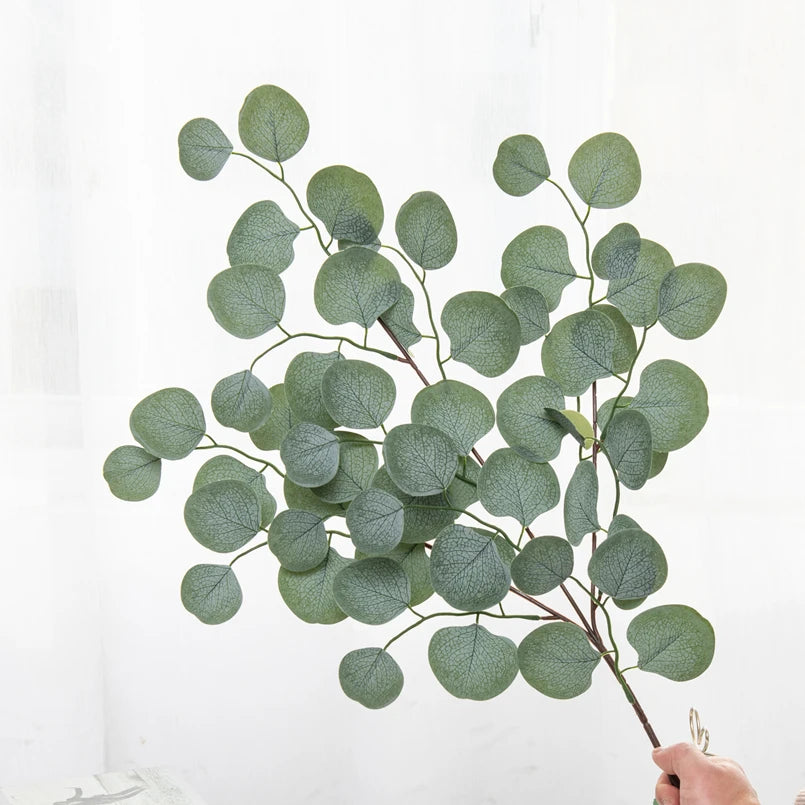 Artificial Eucalyptus Leaf Vine – Silk Fake Flowers for Wedding & Home Artificial Floral Vine Babs Color 7