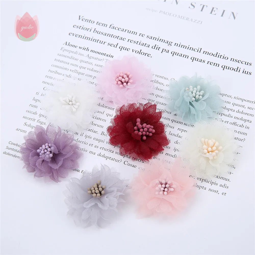 10Pcs 4cm Chiffon Artificial Rose Heads – Wedding & Home Decor Artificial Flower Heads Babs