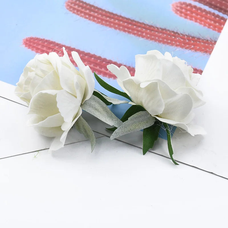 Velvet Silk Rose Heads – Artificial Flowers for Wedding & Décor Artificial Flower Heads Babs color 4 20 Pieces