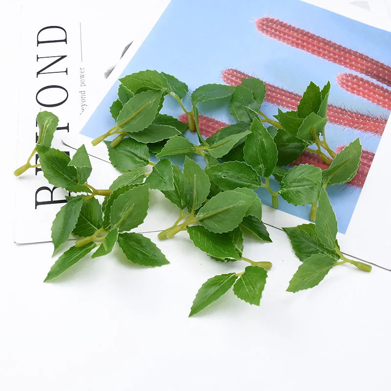50/100pcs Artificial Silk Rose Leaves – Wedding & Home Decor Artificial Decorative Leaves Babs