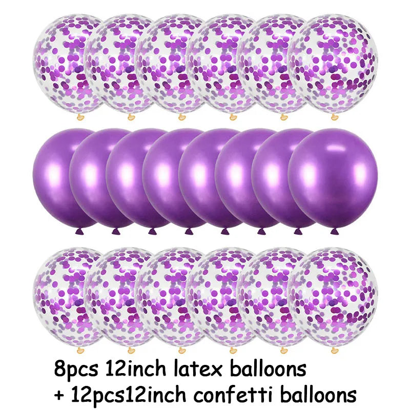 20Pcs Rose Gold Confetti Metallic Balloons Party Decoration Set Party Balloon Set Babs