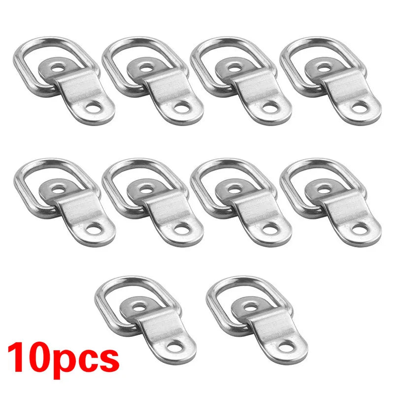 10-Pack D-Ring Tie Down Lashing Rings – Galvanized Steel, 6000 lb Cargo Lashing Ring Babs 10pcs